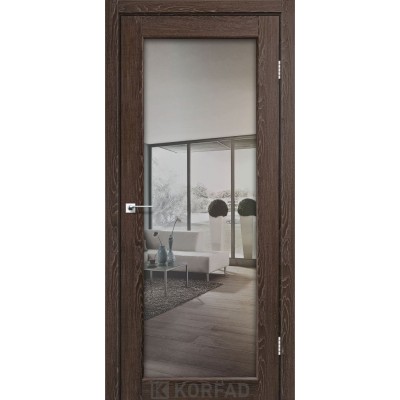 Межкомнатные Двери SV-01 серебро триплекс зеркало Korfad ПВХ плёнка-6