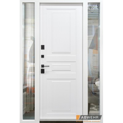 Входные Нестандартные двери с терморазрывом Scandi (RAL 7021 + Белый), 1400-1600*2200, комплектация FRAME Abwehr-1