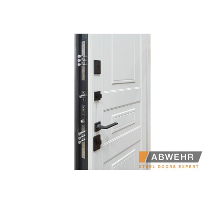 Вхідні Нестандартні двері з терморозривом Scandi (RAL 7021 + Білий), 1400-1600*2200, комплектація FRAME Abwehr-3