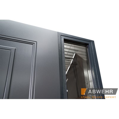 Вхідні Нестандартні двері з терморозривом Scandi (RAL 7021 + Білий), 1400-1600*2200, комплектація FRAME Abwehr-5