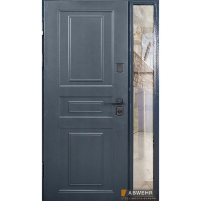 Вхідні Нестандартні двері з терморозривом Scandi (RAL 7021 + Білий), до 1400*2650, комплектація FRAME Abwehr-0