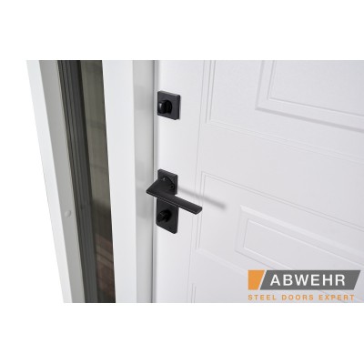 Вхідні Нестандартні двері з терморозривом Scandi (RAL 7021 + Білий), до 1400*2650, комплектація FRAME Abwehr-11
