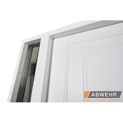 Вхідні Нестандартні двері з терморозривом Scandi (RAL 7021 + Білий), до 1400*2650, комплектація FRAME Abwehr-13