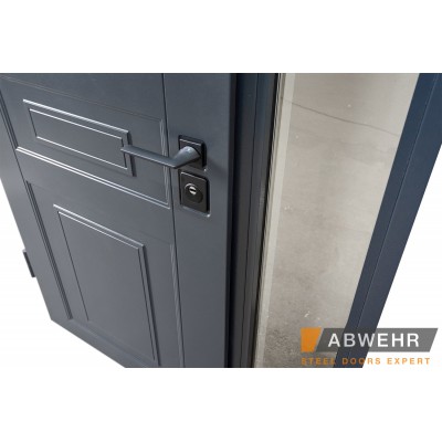 Вхідні Нестандартні двері з терморозривом Scandi (RAL 7021 + Білий), до 1400*2650, комплектація FRAME Abwehr-4