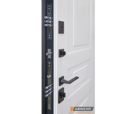 Вхідні Нестандартні двері з терморозривом Scandi (RAL 7021 + Білий), до 1400*2650, комплектація FRAME Abwehr-7
