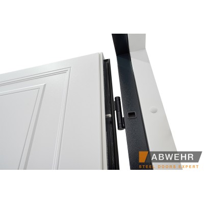 Вхідні Нестандартні двері з терморозривом Scandi (RAL 7021 + Білий), до 1400*2650, комплектація FRAME Abwehr-9