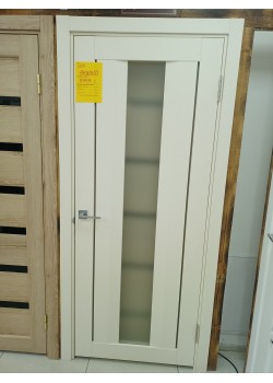 Двери AL-02 Super PET, магнолия, цена за полотно короб и наличники 1 ст, М10 Korfad