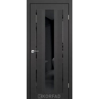 Межкомнатные Двери AL-02 BLK Super PET Korfad ПВХ плёнка-1