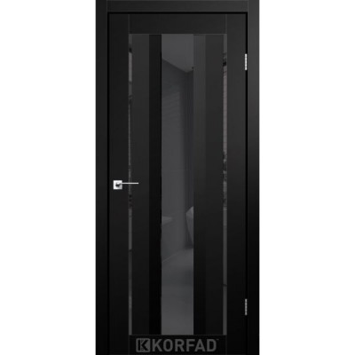Межкомнатные Двери AL-02 графит Super PET Korfad ПВХ плёнка-4