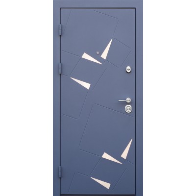 Вхідні Двері Алькор Сірий муар зі вставками із нержавіючої сталі-Бетон кремовий "Very Dveri"-0