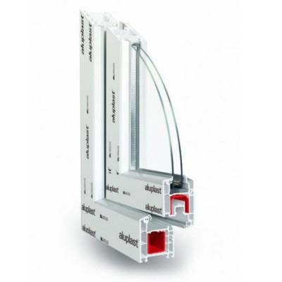 Балконный блок Aluplast Ideal 2000 с двухстворчатым окном и поворотно-откидной створкой 1900 x 2000 мм-1