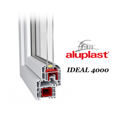 Металопластикове вікно Aluplast Ideal 4000 одностулкове поворотно-відкидне 600 x 1000 мм-1