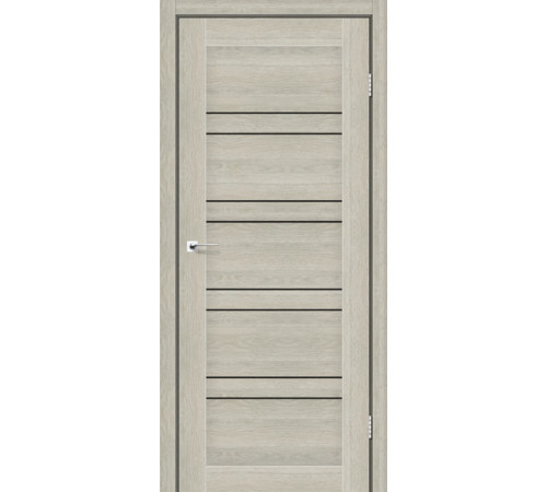 Межкомнатные Двери StilDoors Межкомнатная дверь в сборе с коробкой и фурнитурой ANTALYA Черное стекло ПВХ плёнка