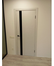 Двері Darumi Doors Plato Line PTL-04 димчастий краст Чорне скло