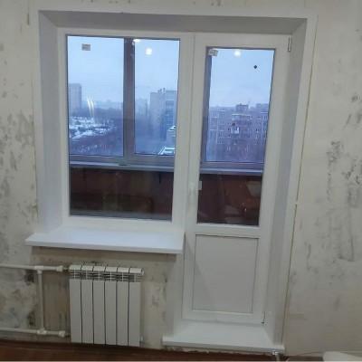 Балконный блок Aluplast Ideal 7000 MD с глухим окном и поворотно-откидной дверью 1800 x 2100 мм-3