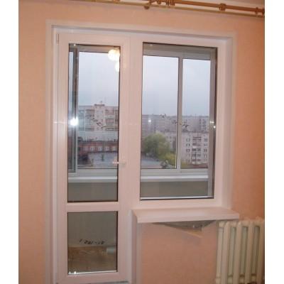 Балконный блок Rehau Euro 70 с глухим окном и поворотно-откидной дверью 1800 x 2100 мм-4