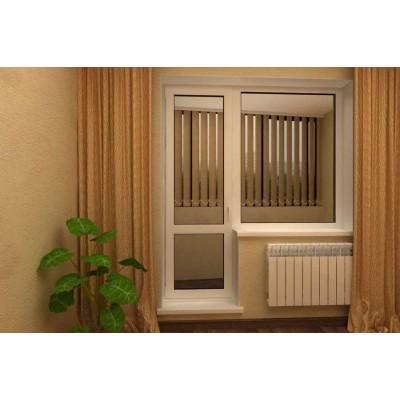 Балконный блок Aluplast Ideal 2000 с глухим окном и поворотно-откидной дверью 1800 x 2100 мм-6
