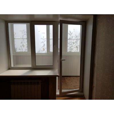 Балконный блок Aluplast Ideal 7000 с двухстворчатым окном и поворотно-откидной створкой 1900 x 2000 мм-4