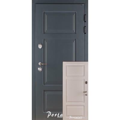 Входные Двери Белфаст Трио Vinorit 2 цвета RAL 7016 Портала-0