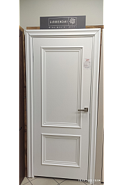 Двери Бергамо 4 белая, полотно 800 мм левая, коробка+наличник 2,5 шт+2 скрытые петли+магнит механизм под ВЦ, без ручки, Гавела 16 Istok