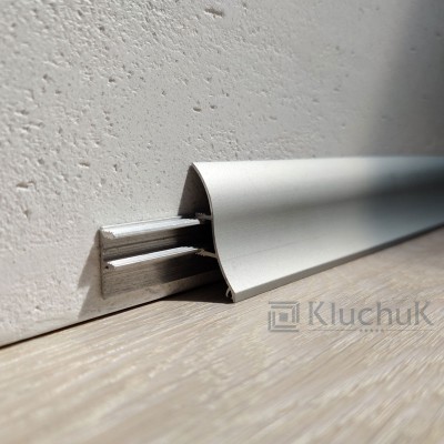 Плінтус алюмінієвий накладний 35х17 мм анод вогнутий Kluchuk-0