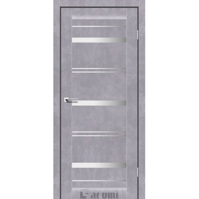 Міжкімнатні Двері Darina сірий бетон сатин білий Darumi Ламінатин-0