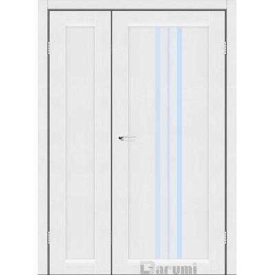 Міжкімнатні Двері Stella білий текстурний сатин білий полуторні Darumi Ламінатин-0