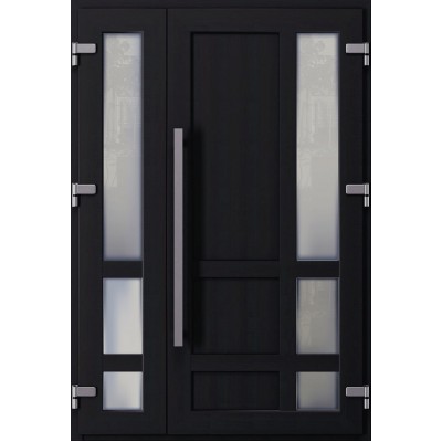Металлопластиковые Двери WDS 5S Полуторные 1300*2200 мм в ламинации-0