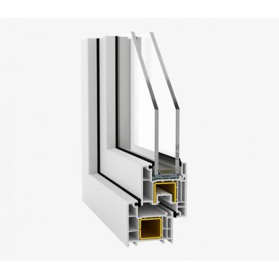 Балконный блок Decco V60 с глухим панорамным окном в пол 2100 x 2000 мм-1