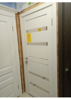 Двери Drezden белая с зеркалом, цена за полотно короб и наличники 1ст, М10 Albero