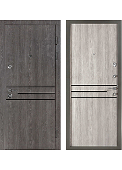 Двері B-81 Модель 544 Дуб немо карбон/Дуб немо срібний Булат