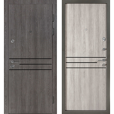 Входные Двери B-81 Модель 544 Дуб немо карбон/Дуб немо серебряный Булат-0