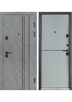 Двері FORTEZZA (КВАДРО) МОДЕЛЬ 563/556 Зріз каменю/Сірий шифер Булат