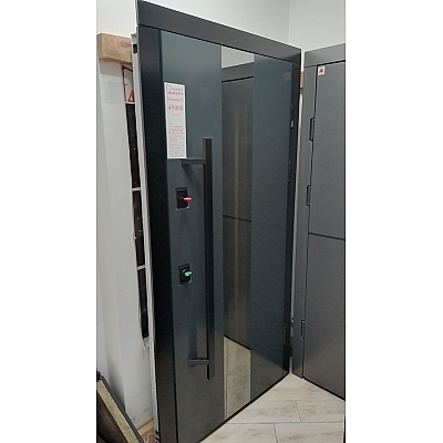 Двері Cotage1 (KT1 з терморозривом) 496 UFO BLACK RAL 7016, Блок 960*2050 мм. права Abwehr-1