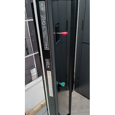 Двері Cotage1 (KT1 з терморозривом) 496 UFO BLACK RAL 7016, Блок 960*2050 мм. права Abwehr-3