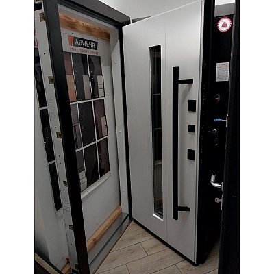 Двері Cotage1 (KT1 з терморозривом) 496 UFO BLACK RAL 7016, Блок 960*2050 мм. права Abwehr-2