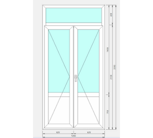 Балконный блок Steko IDEAL2000 с фрамугой 1200 x 3400 мм