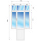 Металопластикові двері VEKA Proline з фрамугою 1700 x 2700