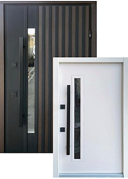 Двери Rio-S Loft с ручкой-трубой vin 23/Белый атлас Страж