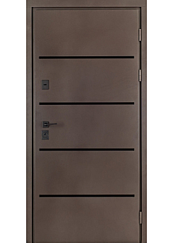 Двери Форест Браун Металл/МДФ Комфорт 3 "Redfort"