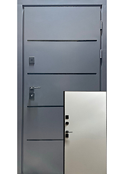 Двери Форест Грей Металл/МДФ Комфорт 3 "Redfort"