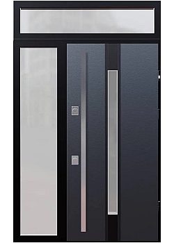 Двері Proof Графіт з фрамугою СТРАЖ