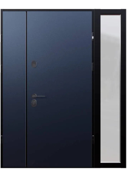 Двері полуторні Proof 2 Графіт з фрамугою СТРАЖ