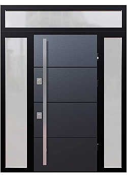 Двері Proof 4 з фрамугою та ручкою трубою СТРАЖ