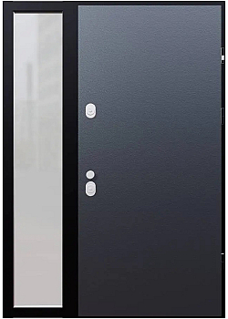 Двері Proof 7 Графіт з фрамугою СТРАЖ