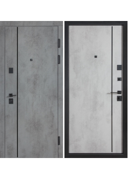 Двері В-83 (квадро) 554 Оксид темний/Оксид світлий Булат