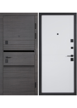 Двері В-83 (квадро) 593/248 Венге горизонт сірий/Біла шагрень Булат
