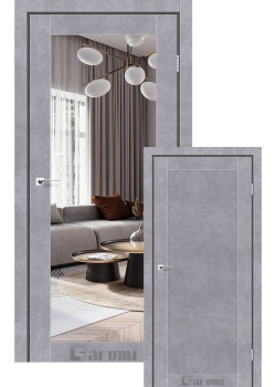 Двері Violeta бетон сірий з одностороннім дзеркалом Darumi