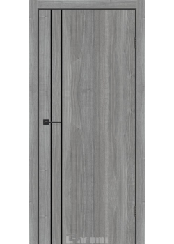 Двері Plato Line PTL-05 горіх грей рівер молдинг і торці алюміній чорний Darumi
