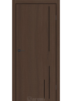 Двері Plato Line PTL-06 дуб каріні молдинг і торці алюміній чорний Darumi